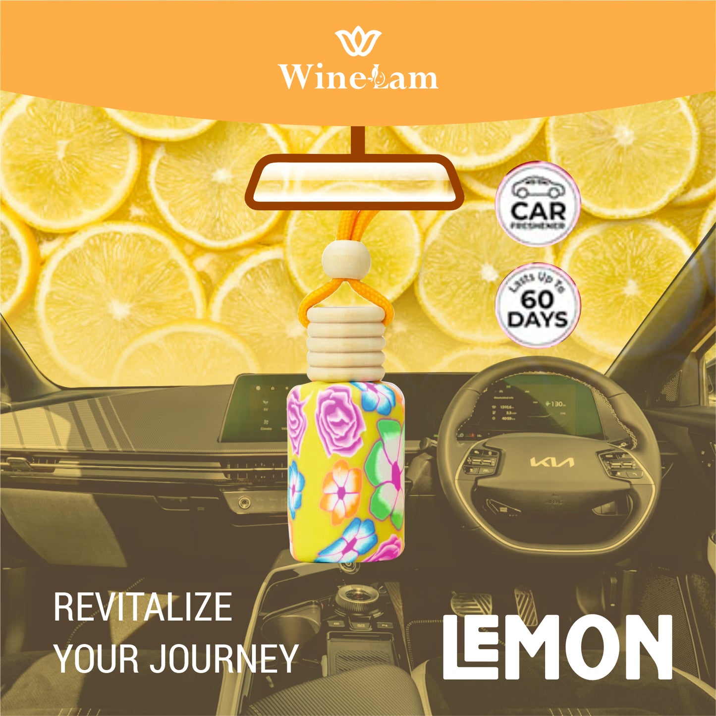 Lemon Floral Car Attar