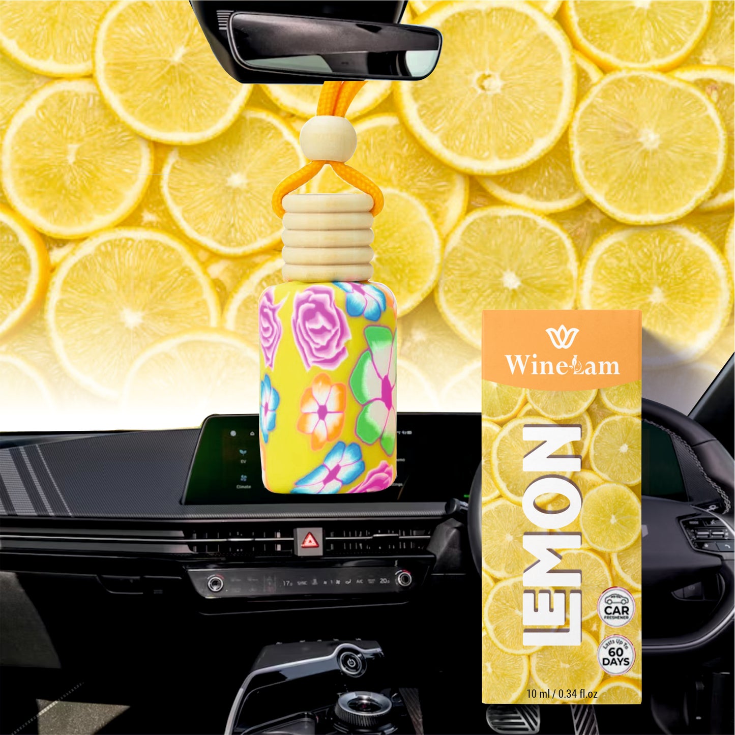 Lemon Floral Car Attar