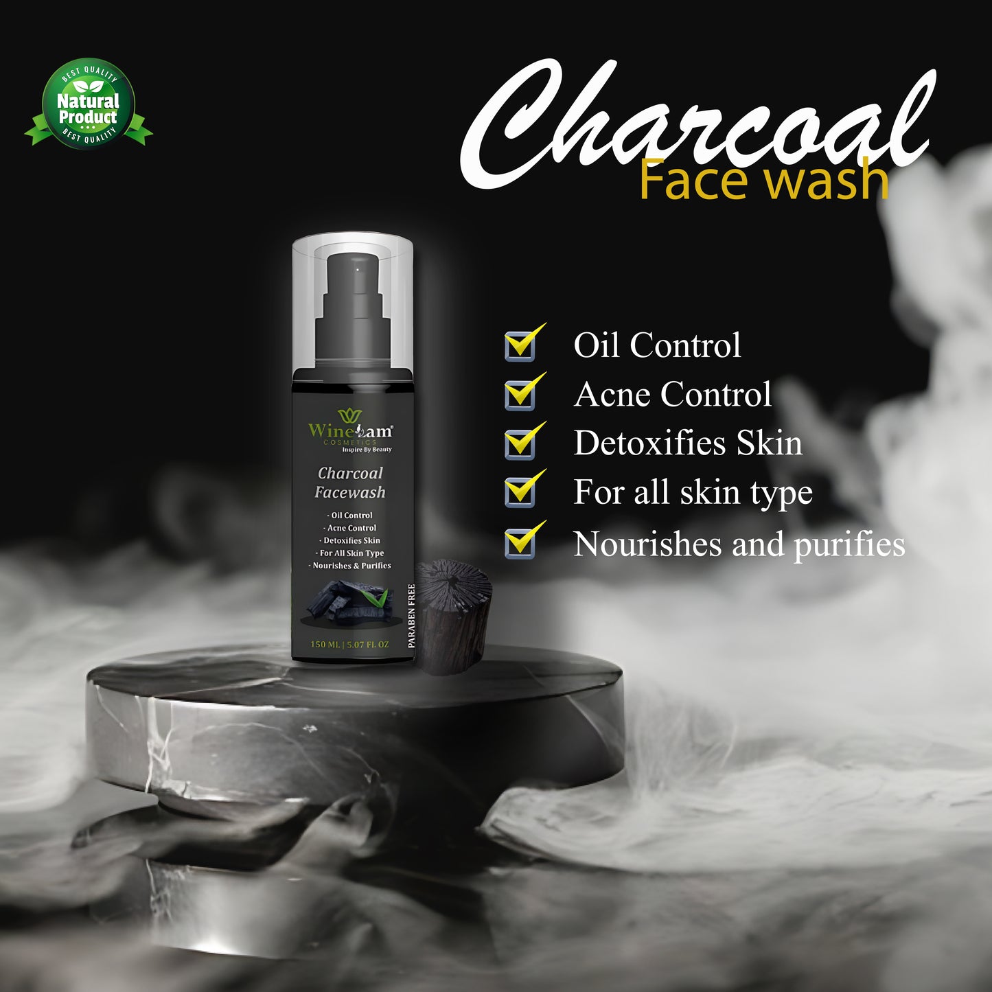 Charcol Face Wash | Flora – Perfume And FaceWash Duo