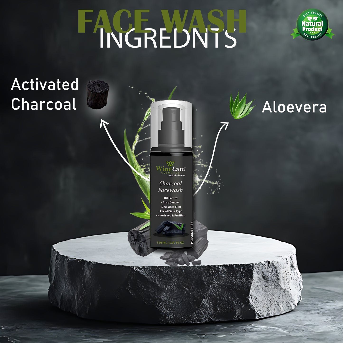 Charcol Face Wash | Flora – Perfume And FaceWash Duo