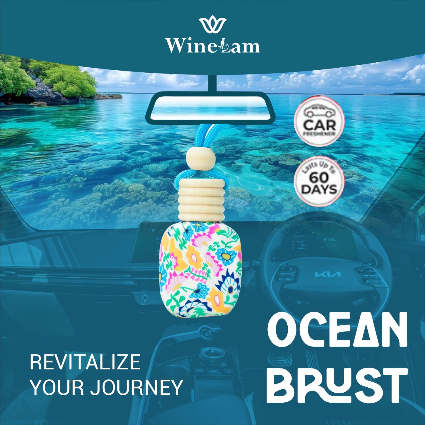 Ocean Burst Floral Car Attar