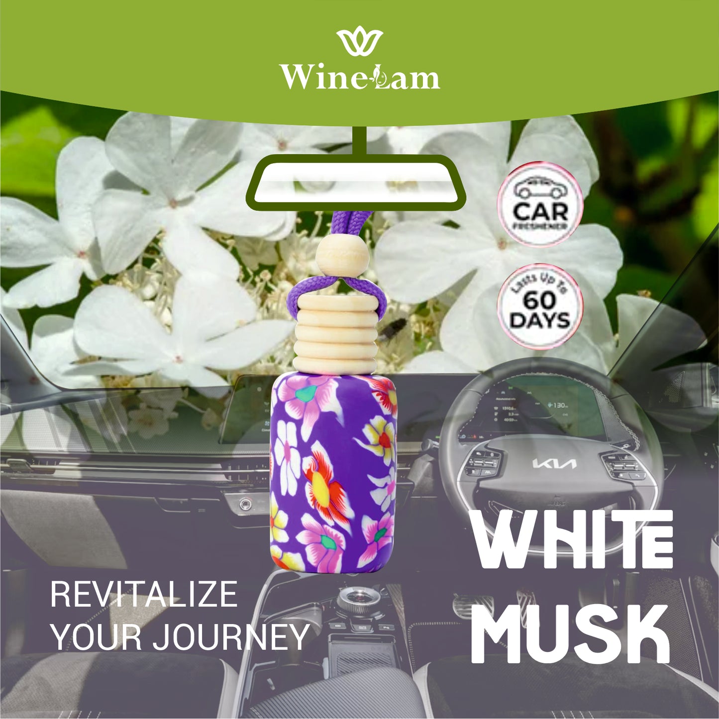 White Musk Floral Car Attar